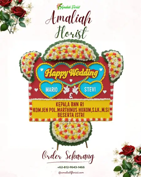 Papan Bunga Pernikahan Bugelan